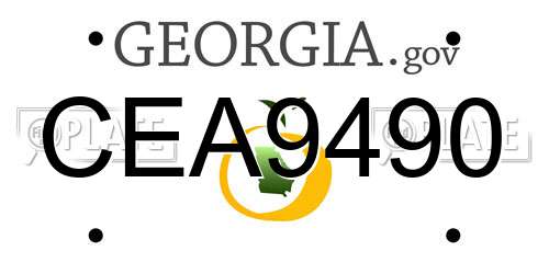 CEA9490 Georgia License Plate