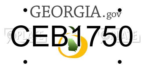 CEB1750 Georgia License Plate