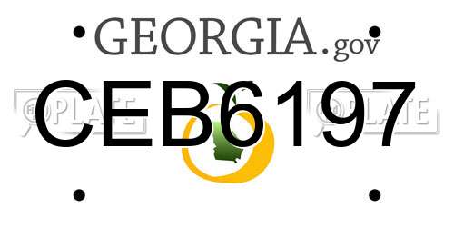CEB6197 Georgia License Plate