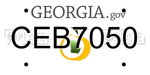 CEB7050 Georgia License Plate