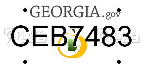CEB7483 Georgia License Plate