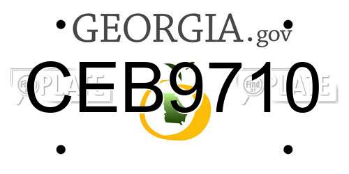 CEB9710 Georgia License Plate