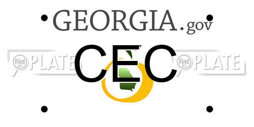 CEC Georgia License Plate