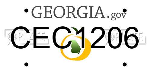 CEC1206 Georgia License Plate