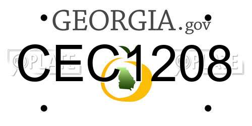 CEC1208 Georgia License Plate