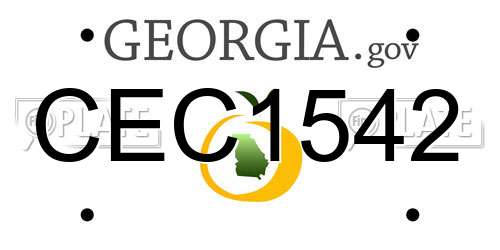 CEC1542 Georgia License Plate