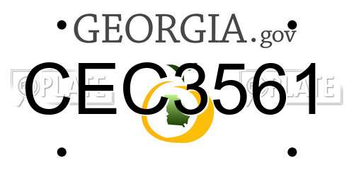 CEC3561 Georgia License Plate