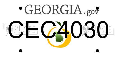 CEC4030 Georgia License Plate