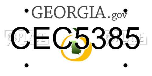 CEC5385 Georgia License Plate