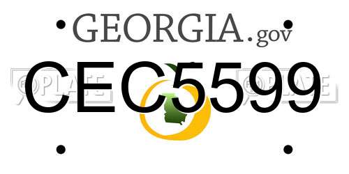 CEC5599 Georgia License Plate