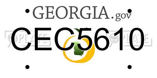 CEC5610 Georgia License Plate