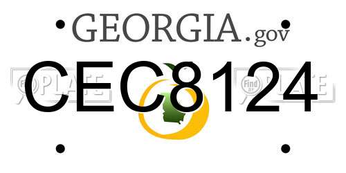 CEC8124 Georgia License Plate