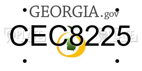 CEC8225 Georgia License Plate