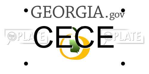 CECE Georgia License Plate