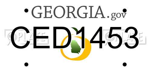 CED1453 Georgia License Plate