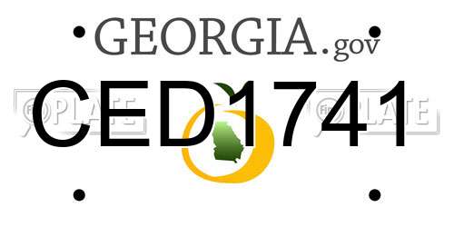 CED1741 Georgia License Plate