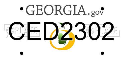 CED2302 Georgia License Plate