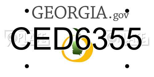 CED6355 Georgia License Plate