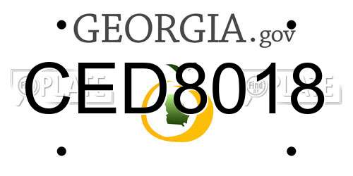 CED8018 Georgia License Plate
