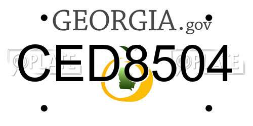 CED8504 Georgia License Plate