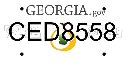 CED8558 Georgia License Plate