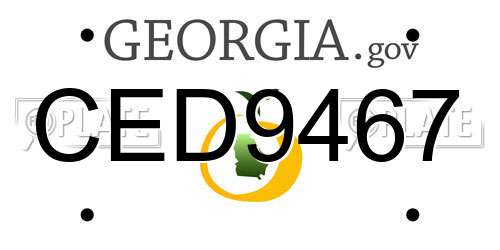 CED9467 Georgia License Plate