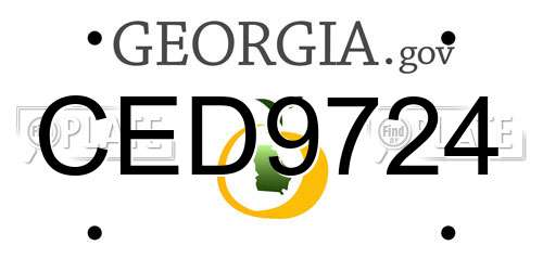 CED9724 Georgia License Plate