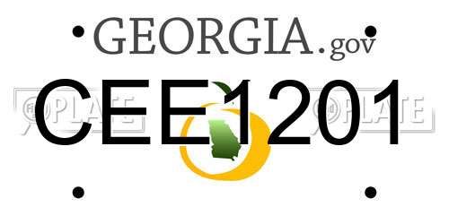 CEE1201 Georgia License Plate