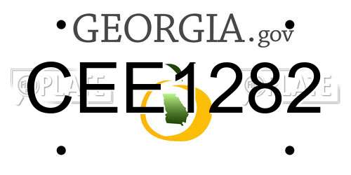 CEE1282 Georgia License Plate