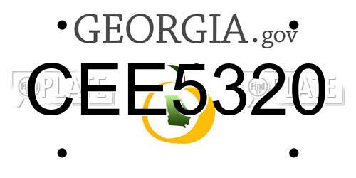 CEE5320 Georgia License Plate