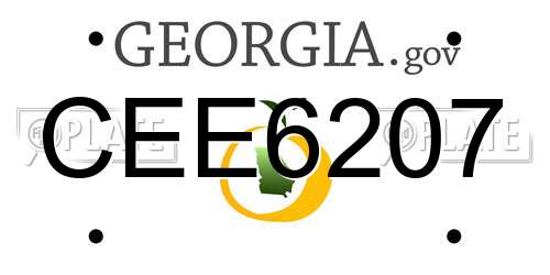 CEE6207 Georgia License Plate