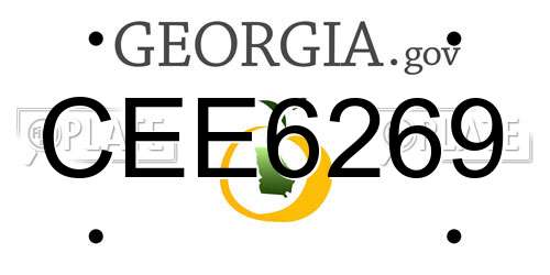 CEE6269 Georgia License Plate