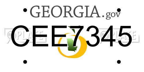 CEE7345 Georgia License Plate