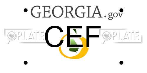 CEF Georgia License Plate