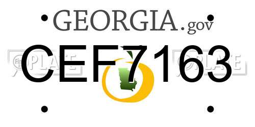CEF7163 Georgia License Plate