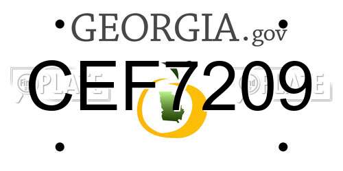 CEF7209 Georgia License Plate