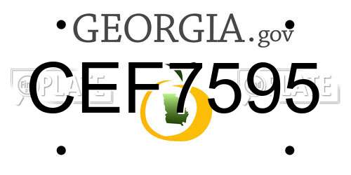 CEF7595 Georgia License Plate
