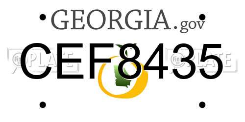 CEF8435 Georgia License Plate