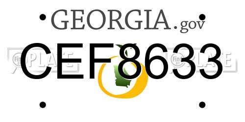 CEF8633 Georgia License Plate