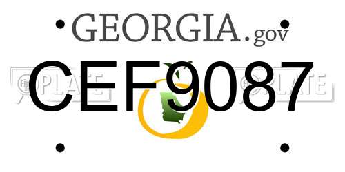 CEF9087 Georgia License Plate