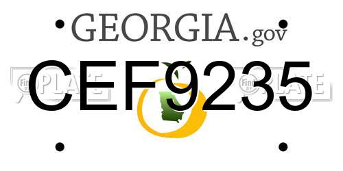 CEF9235 Georgia License Plate