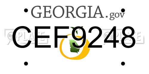 CEF9248 Georgia License Plate