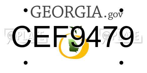 CEF9479 Georgia License Plate