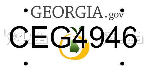 CEG4946 Georgia License Plate