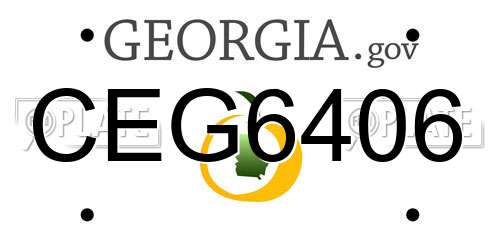 CEG6406 Georgia License Plate