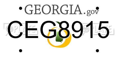 CEG8915 Georgia License Plate