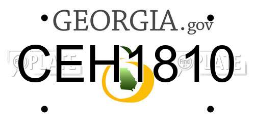 CEH1810 Georgia License Plate