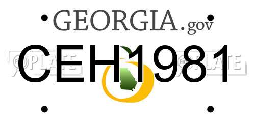 CEH1981 Georgia License Plate