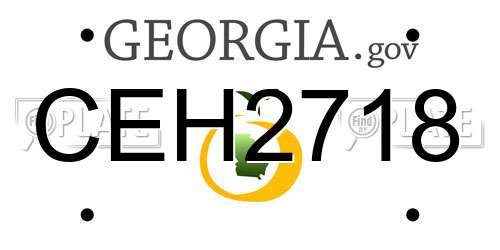 CEH2718 Georgia License Plate