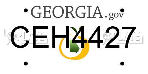CEH4427 Georgia License Plate